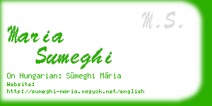 maria sumeghi business card